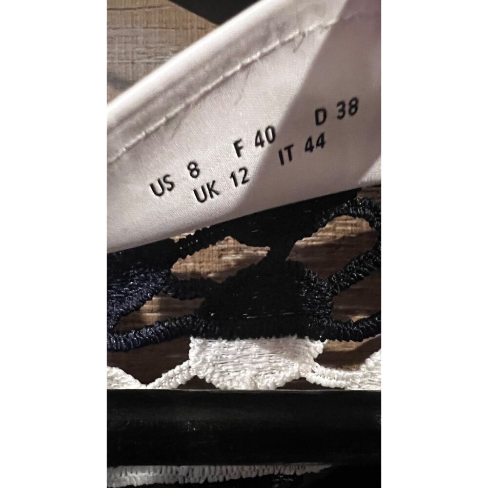 Akris punto Striped Guipure Lace Maxi Dress size 8 - Picture 7 of 13